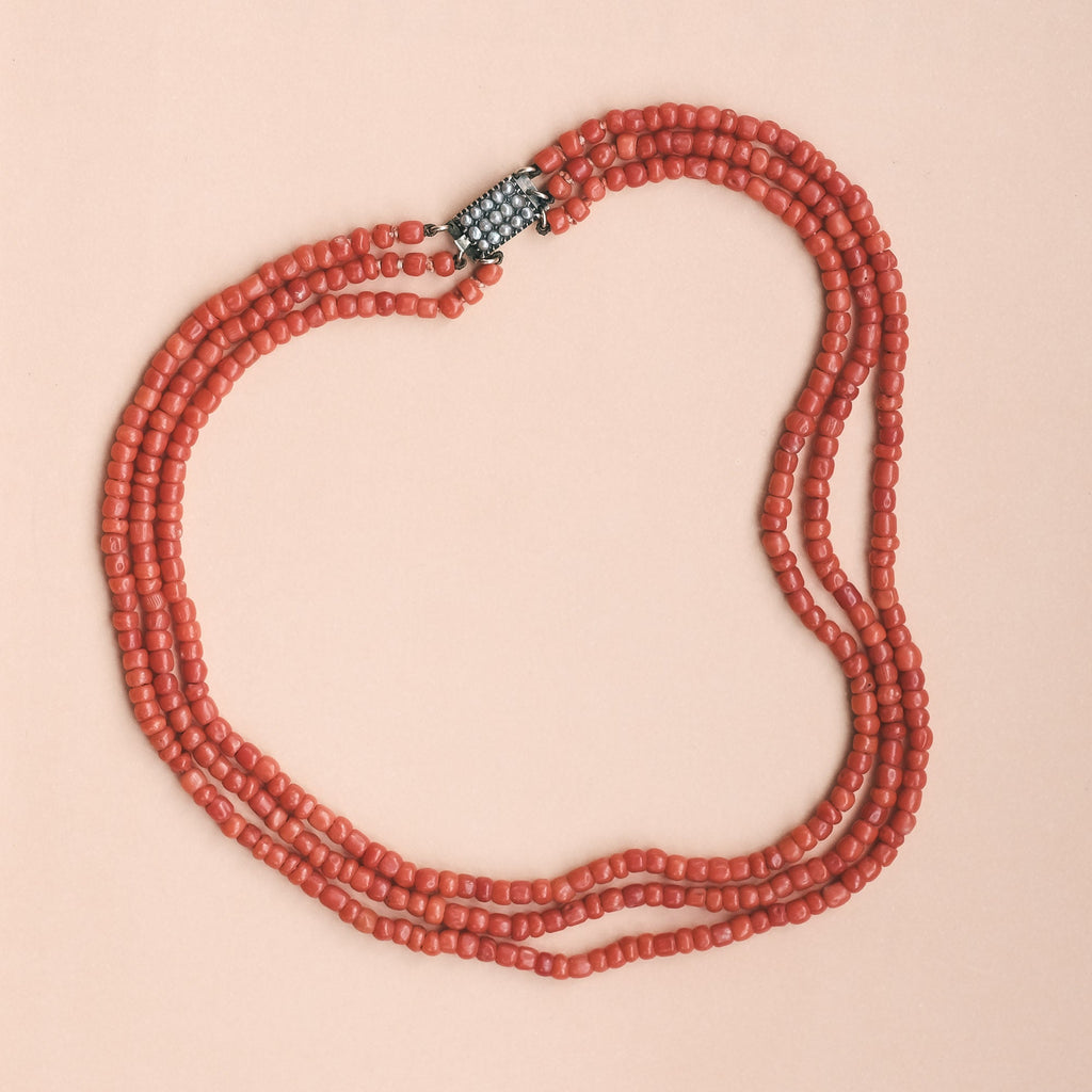 Georgian Coral Necklace - Lost Owl Jewelry