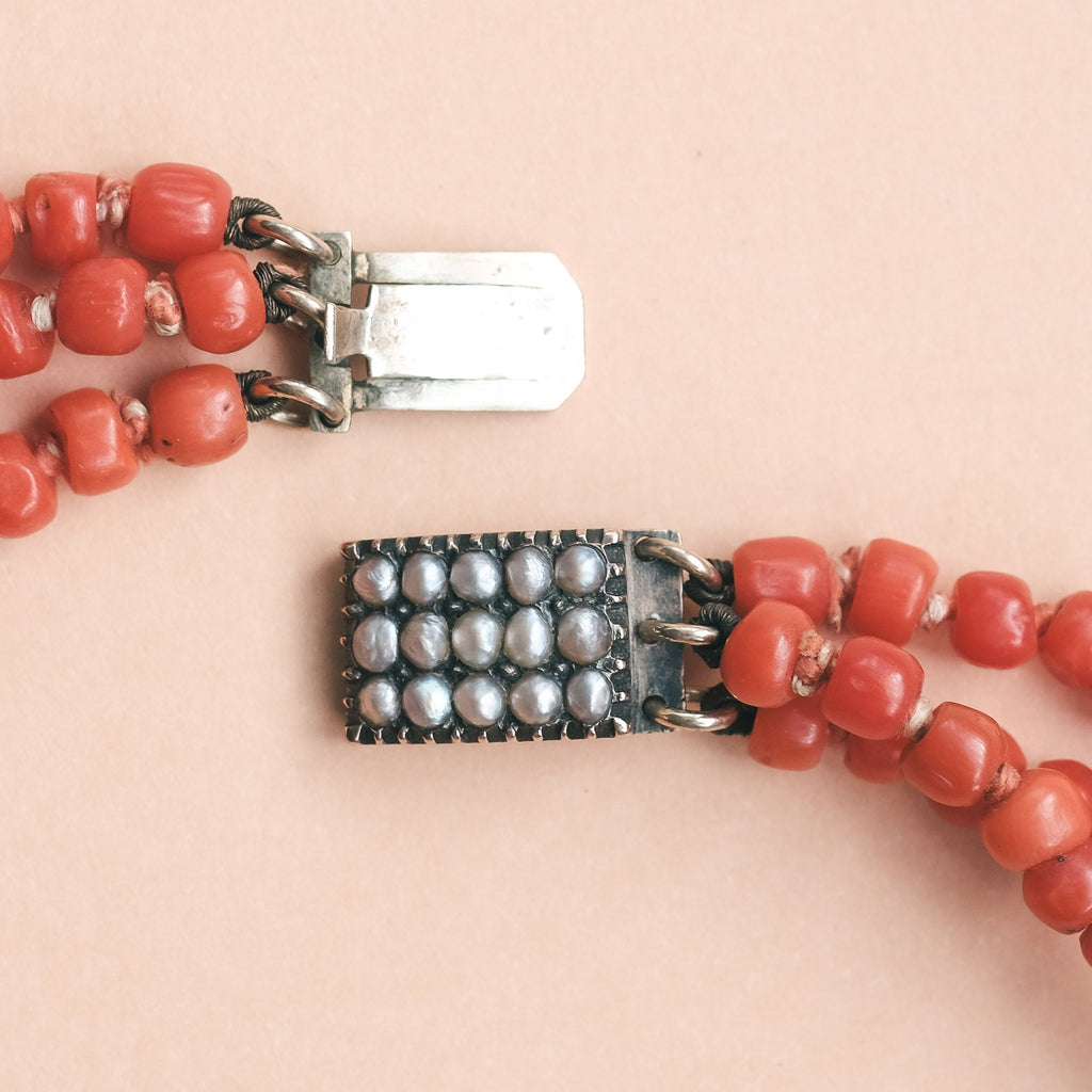 Georgian Coral Necklace - Lost Owl Jewelry