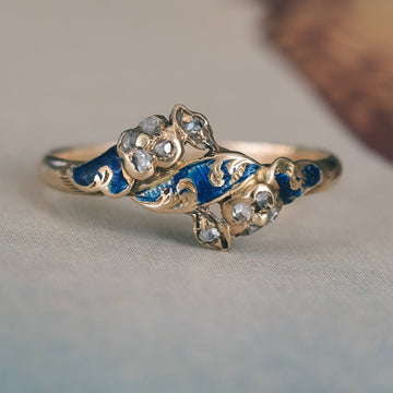 Georgian Double Daisy Ring - Lost Owl Jewelry
