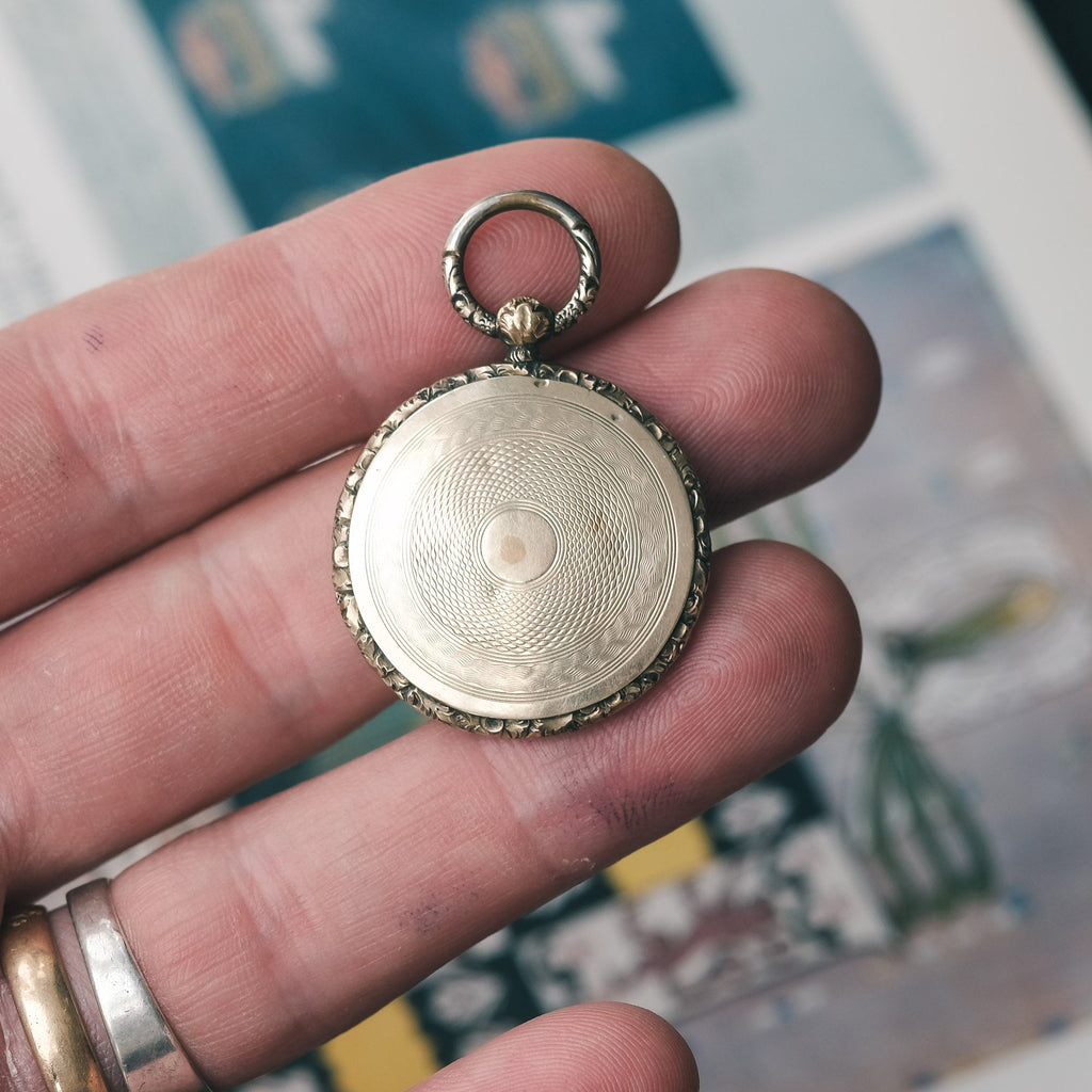Georgian Engine Turned Locket - Lost Owl Jewelry