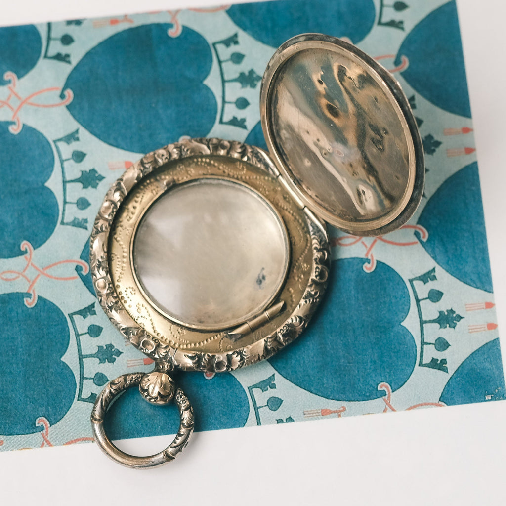 Georgian Engine Turned Locket - Lost Owl Jewelry