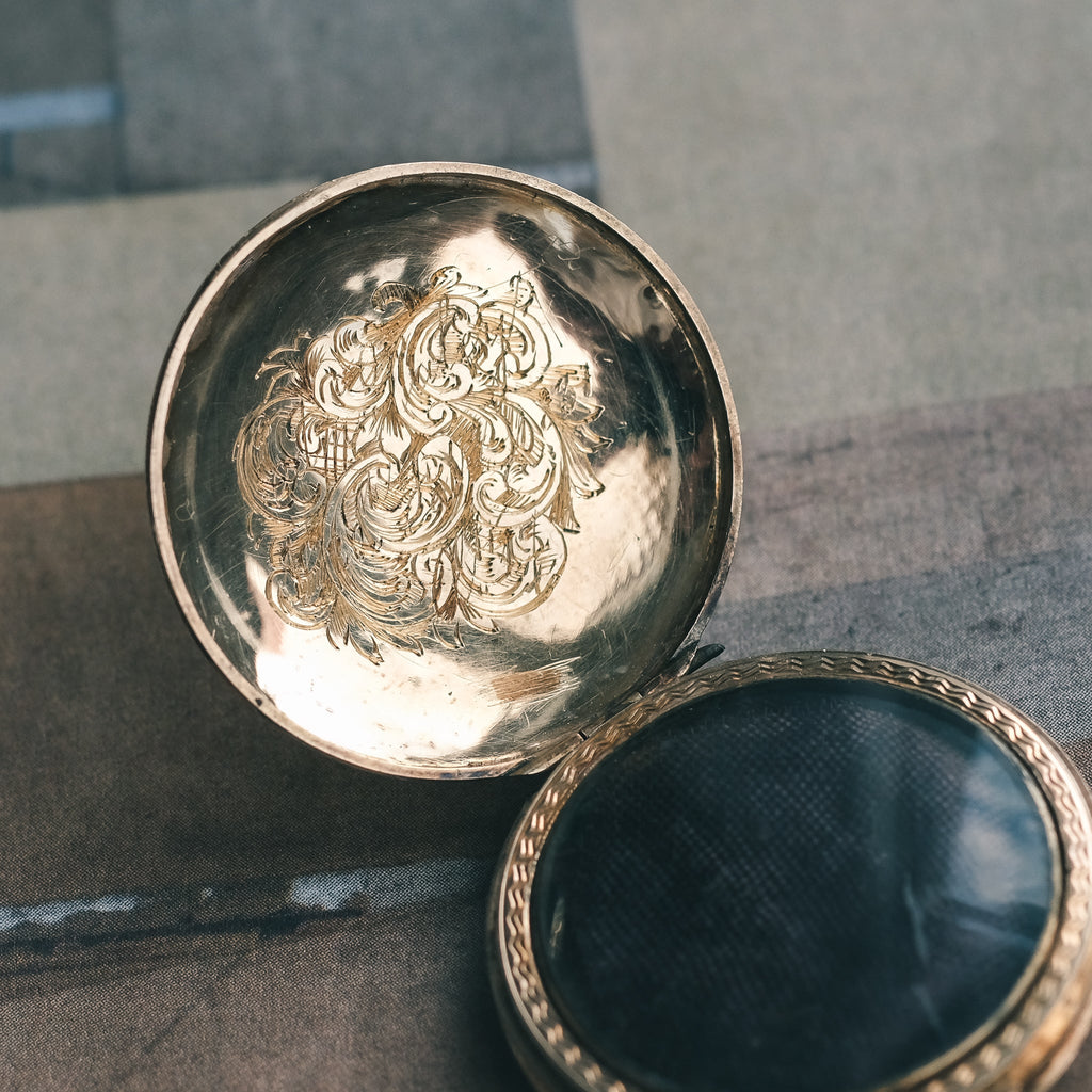 Georgian Engine Turned Locket - Lost Owl Jewelry