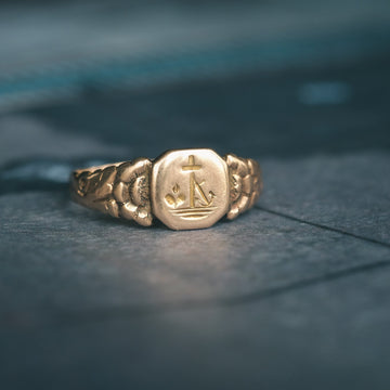 Georgian Faith Hope & Love Ring - Lost Owl Jewelry