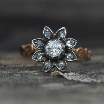 Georgian Flower Ring - Lost Owl Jewelry