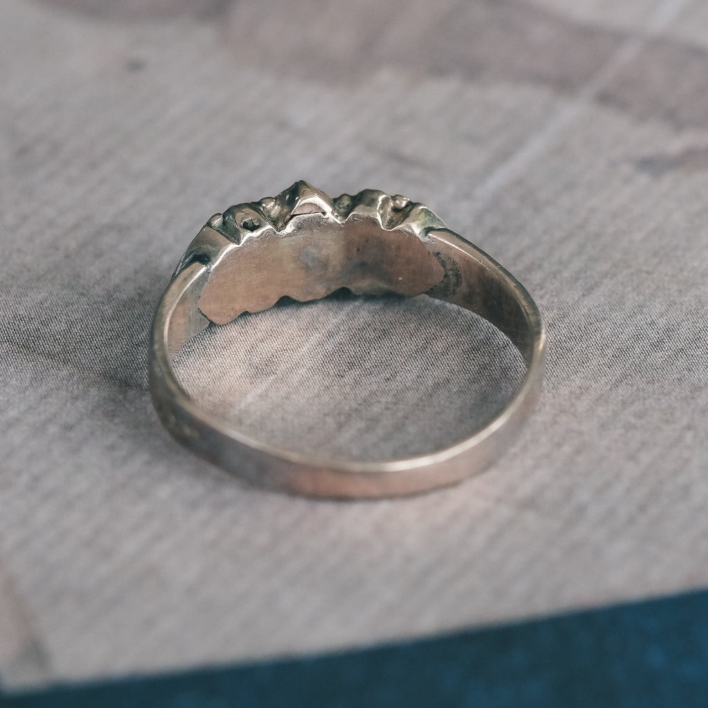 Georgian Garnet Diamonds Ring - Lost Owl Jewelry