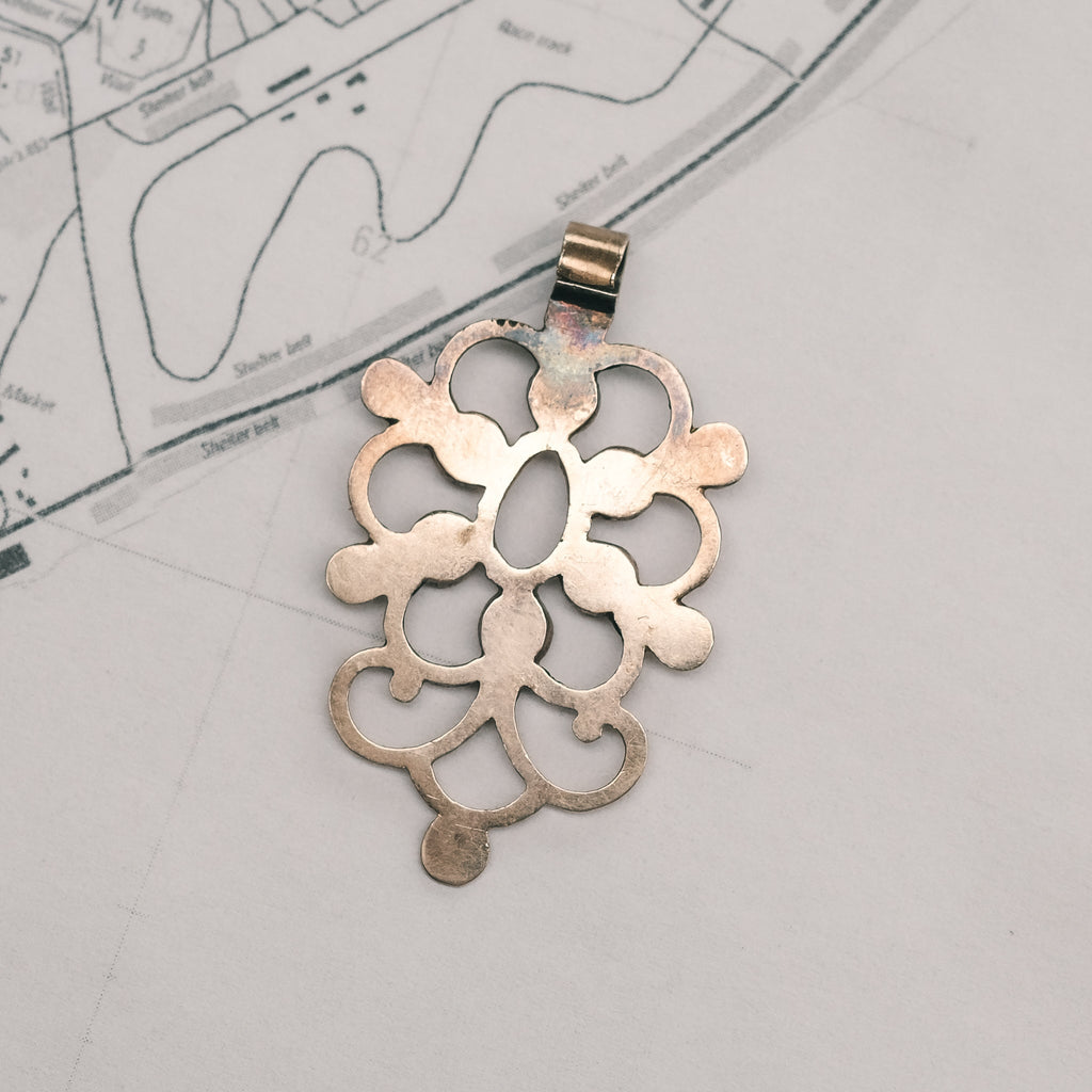 Georgian Garnet Flower Pendant - Lost Owl Jewelry