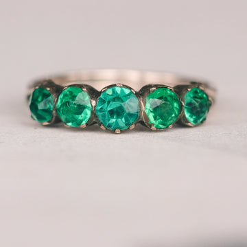 Georgian Green Half - Hoop Ring - Lost Owl Jewelry