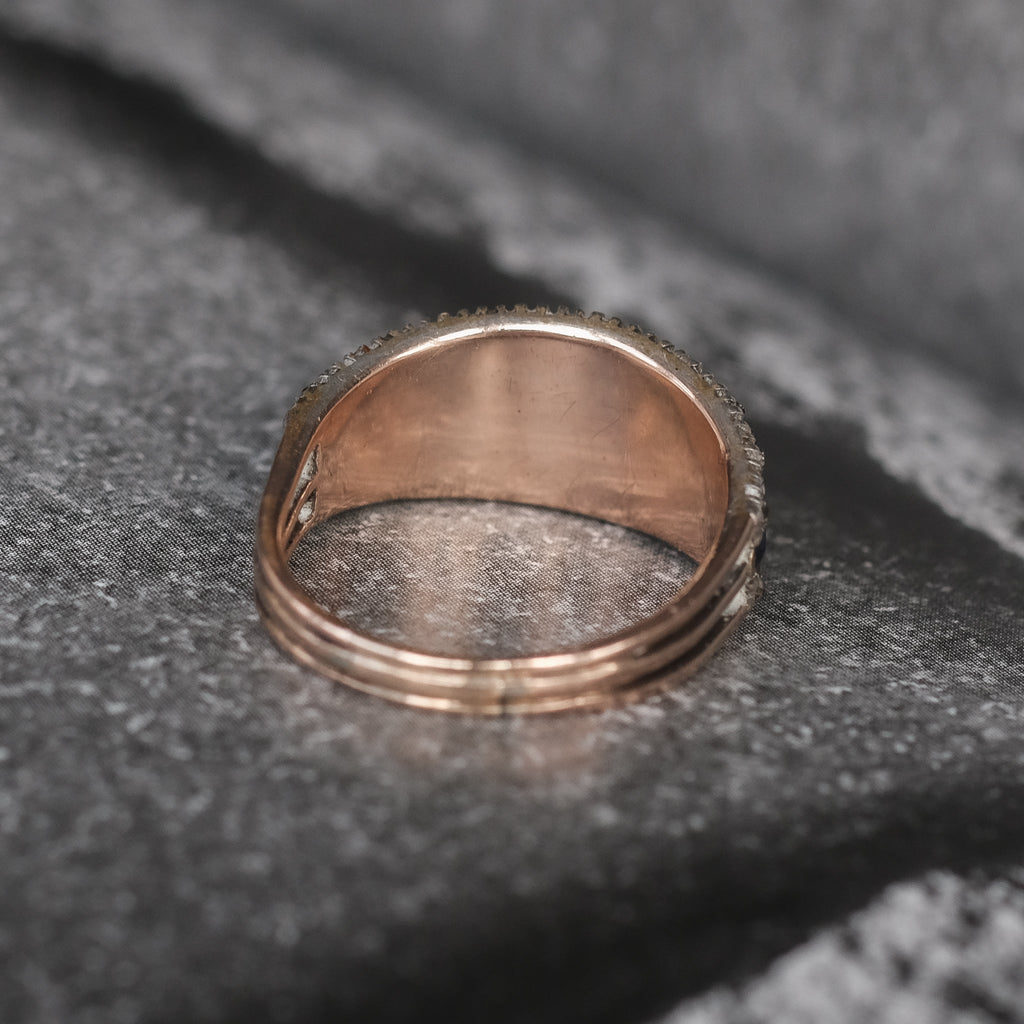 Georgian Guilloché Enamel Band - Lost Owl Jewelry