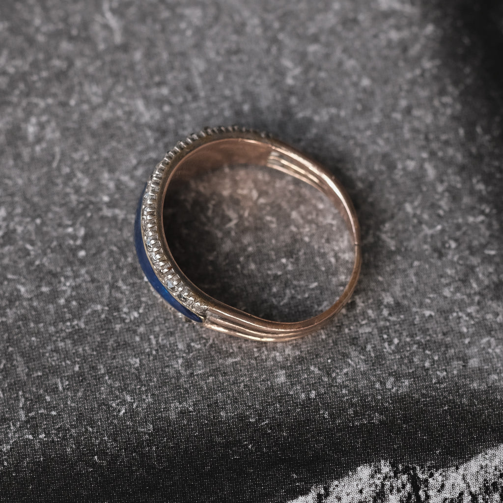 Georgian Guilloché Enamel Band - Lost Owl Jewelry