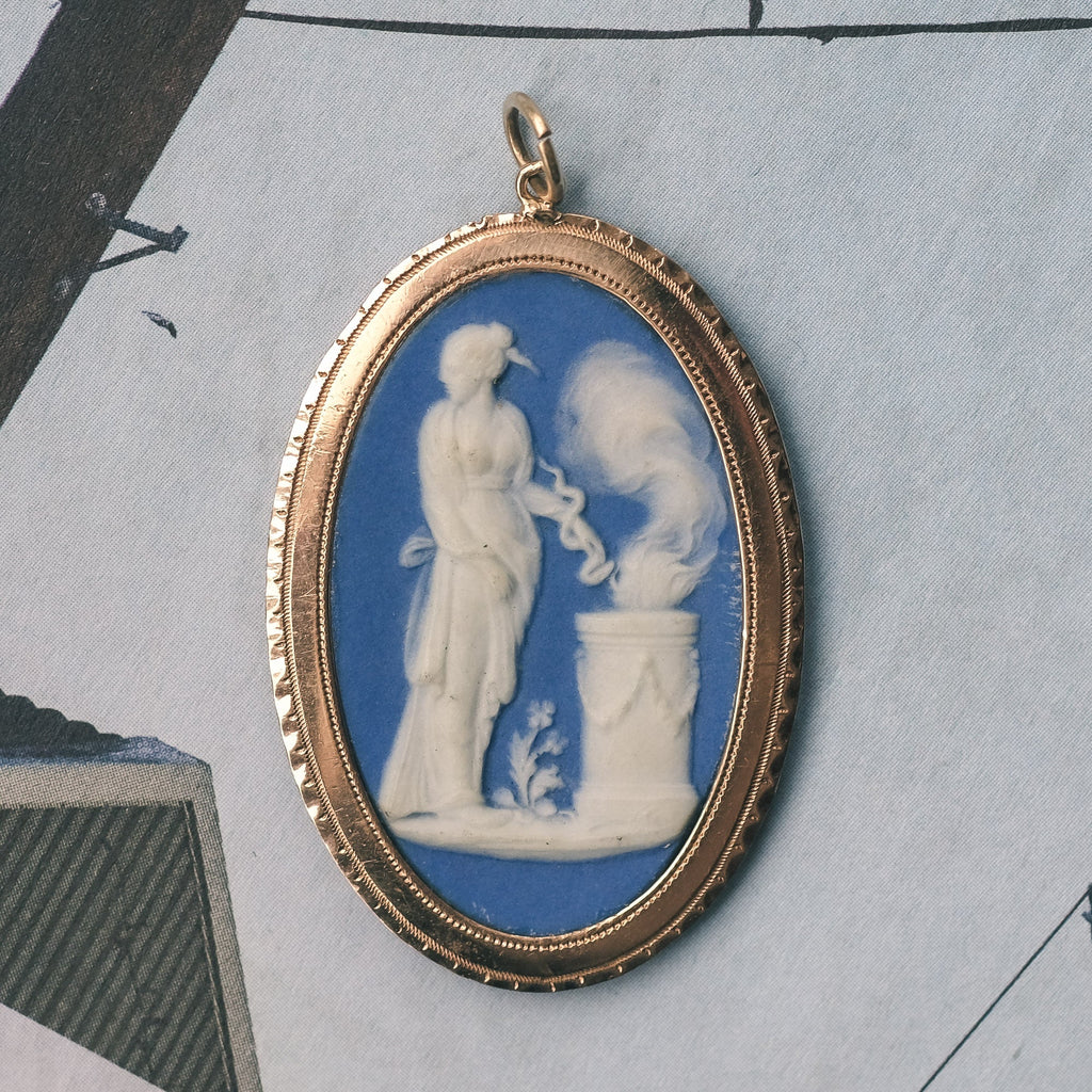 Georgian Hygieia Cameo Pendant - Lost Owl Jewelry