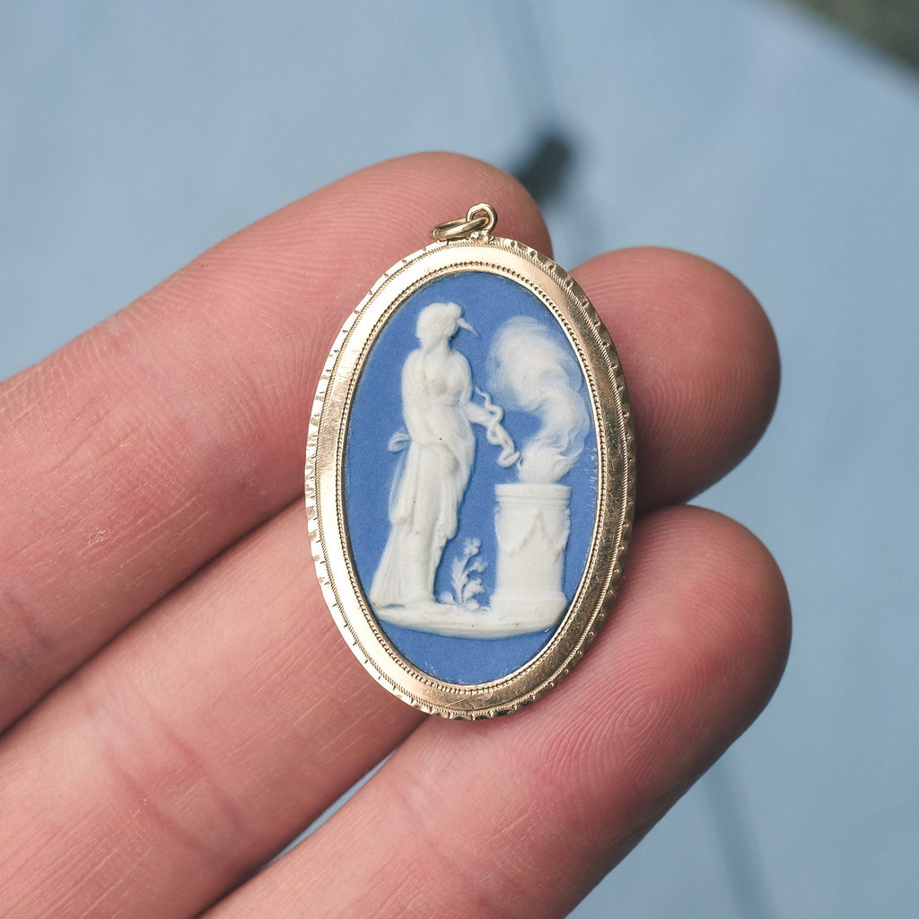 Georgian Hygieia Cameo Pendant - Lost Owl Jewelry