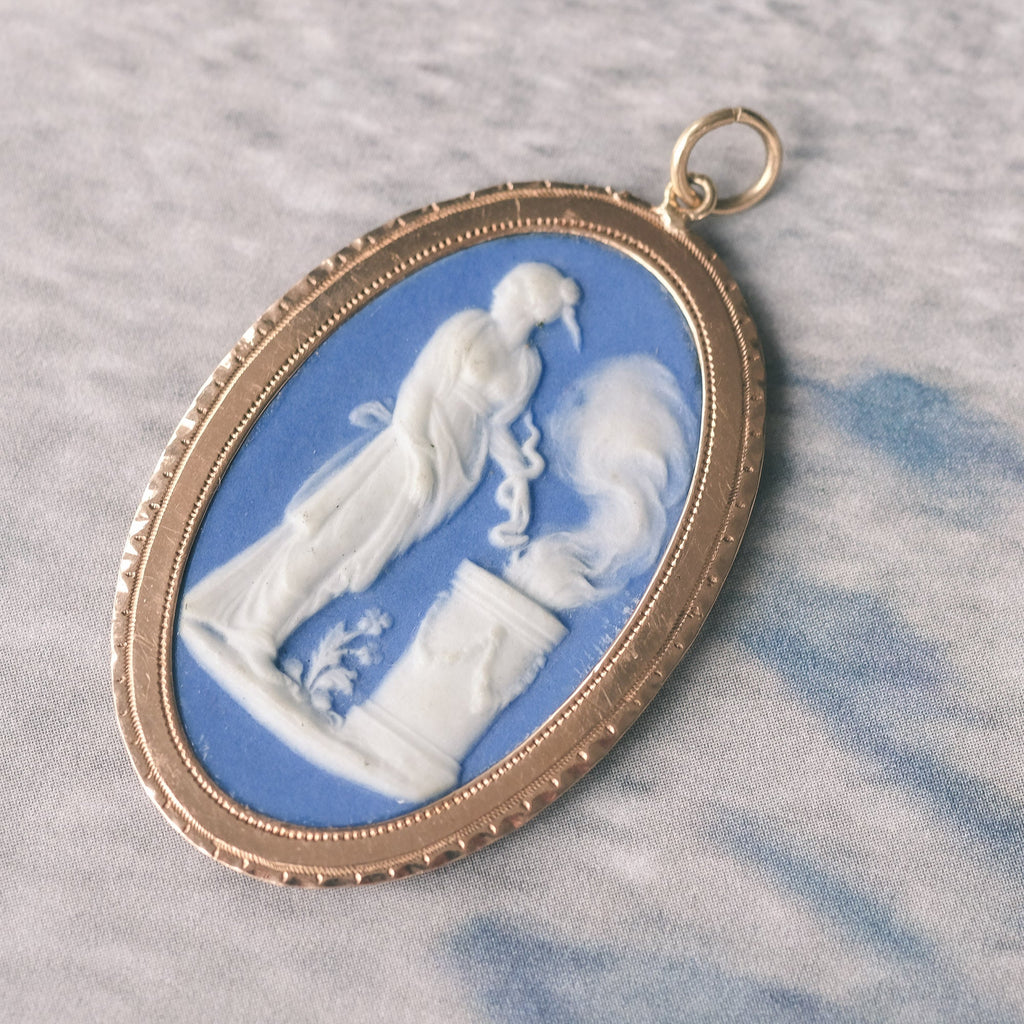 Georgian Hygieia Cameo Pendant - Lost Owl Jewelry