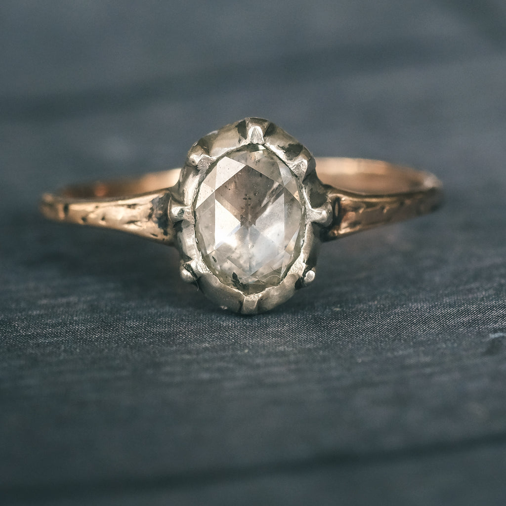 Georgian Rose Diamond Ring - Lost Owl Jewelry