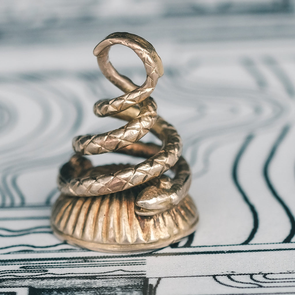 Georgian Serpent Seal Fob - Lost Owl Jewelry