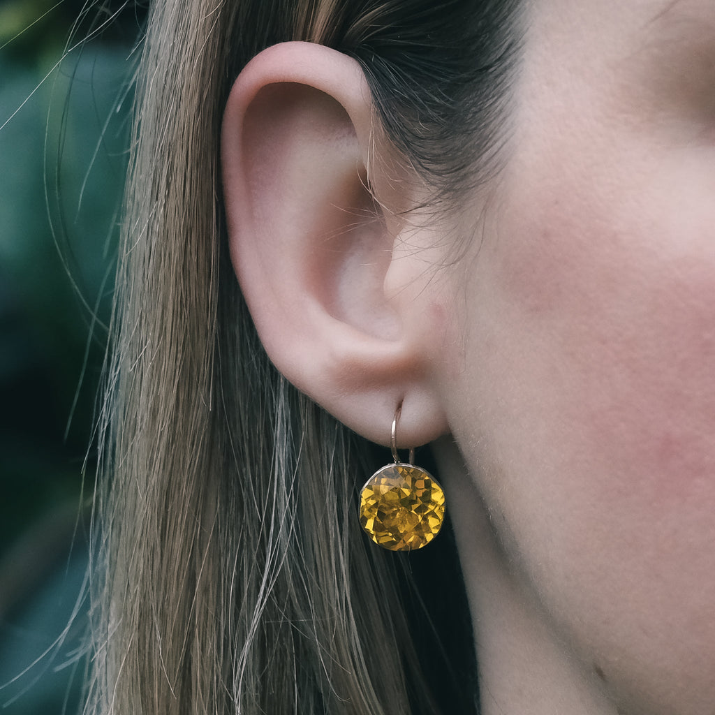 Georgian Sunshine Paste Earrings - Lost Owl Jewelry