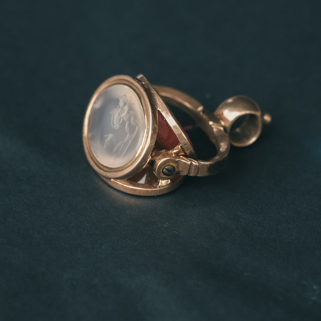 Georgian "Three Cupids" Spinner Fob - Lost Owl Jewelry