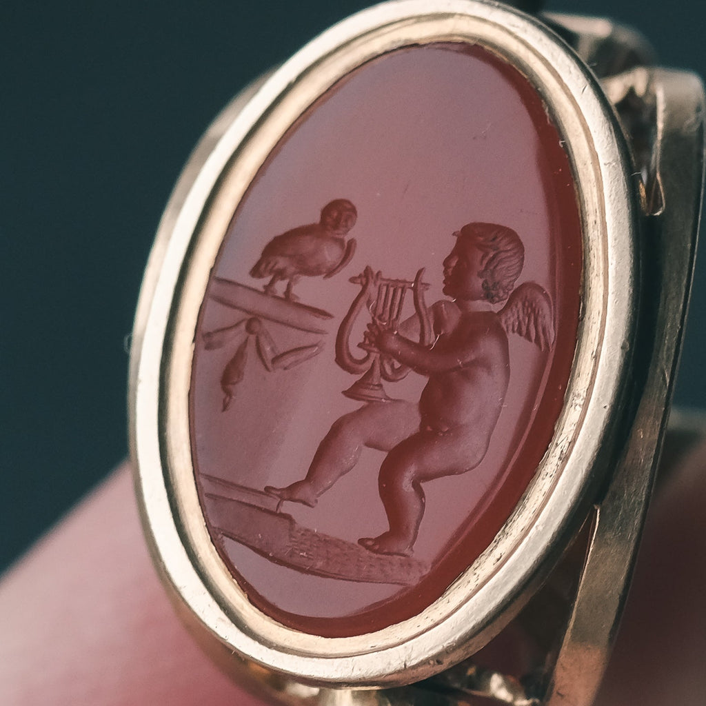 Georgian "Three Cupids" Spinner Fob - Lost Owl Jewelry