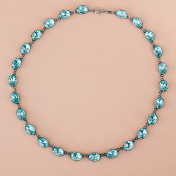 Georgian Turquoise Riviere Necklace - Lost Owl Jewelry