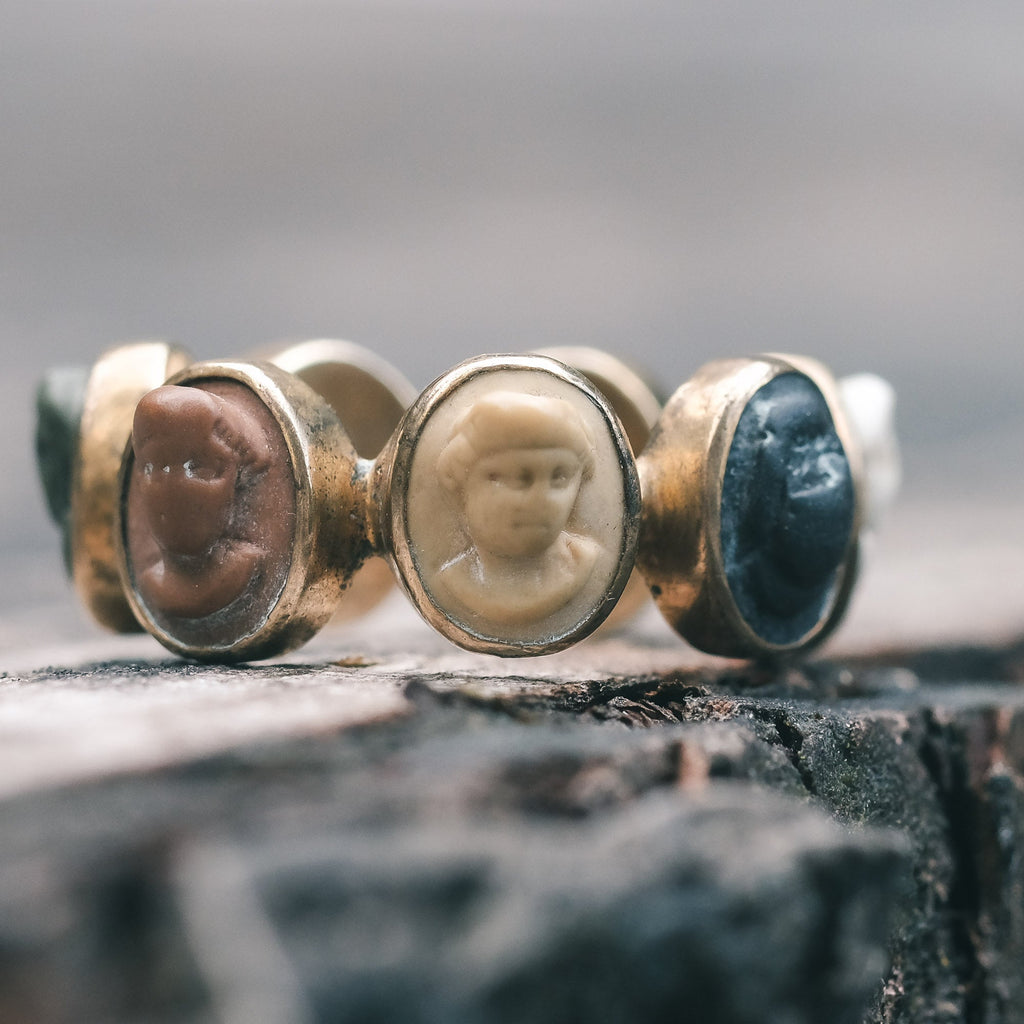 Grand Tour "Days of the Week" Cameos Ring - Lost Owl Jewelry