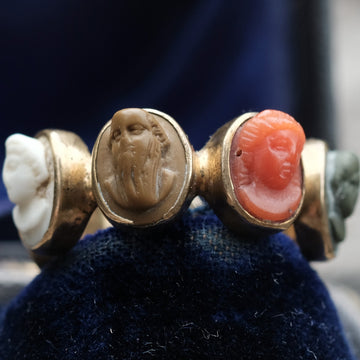 Grand Tour "Days of the Week" Cameos Ring - Lost Owl Jewelry