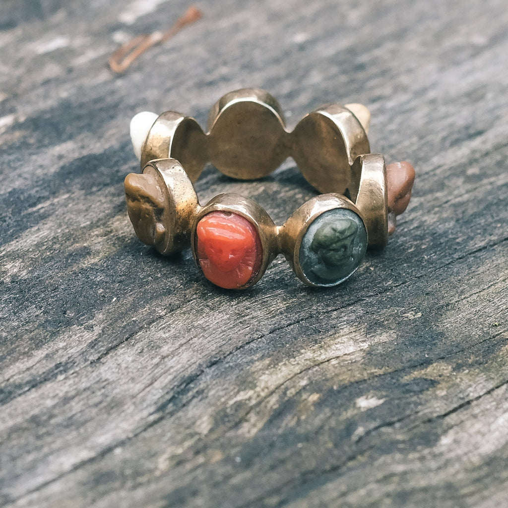 Grand Tour "Days of the Week" Cameos Ring - Lost Owl Jewelry