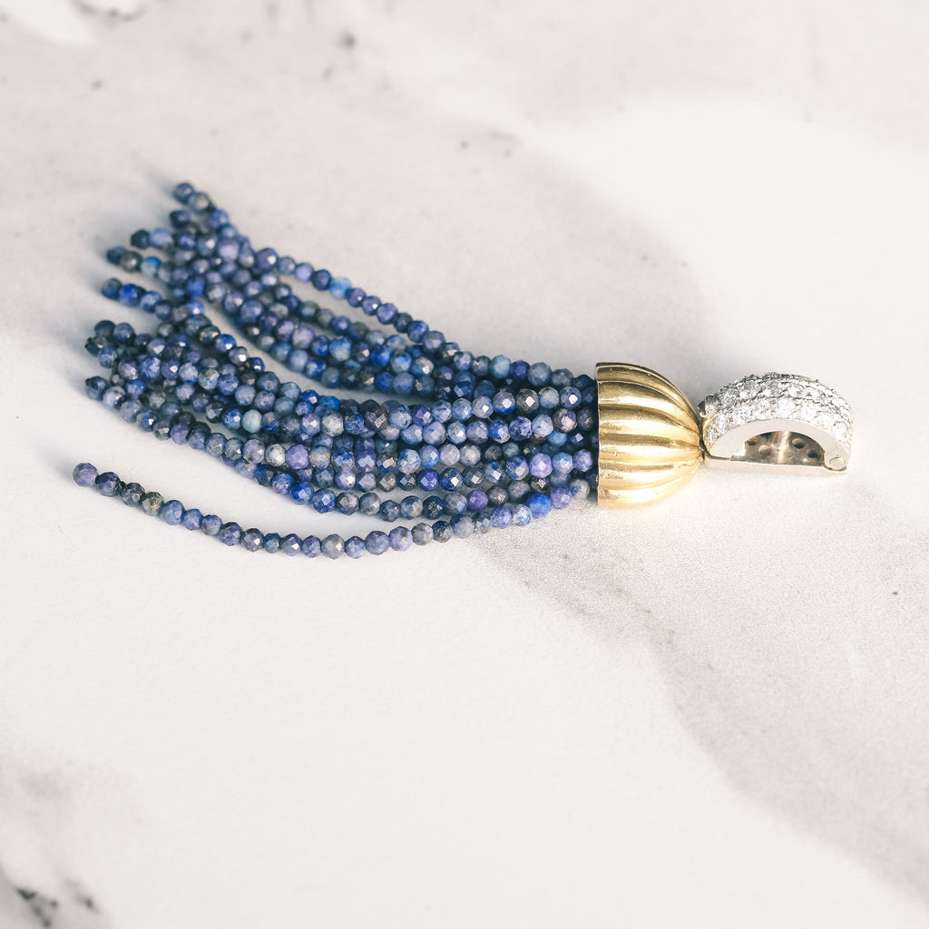 Italian Sapphire Tassel - Lost Owl Jewelry