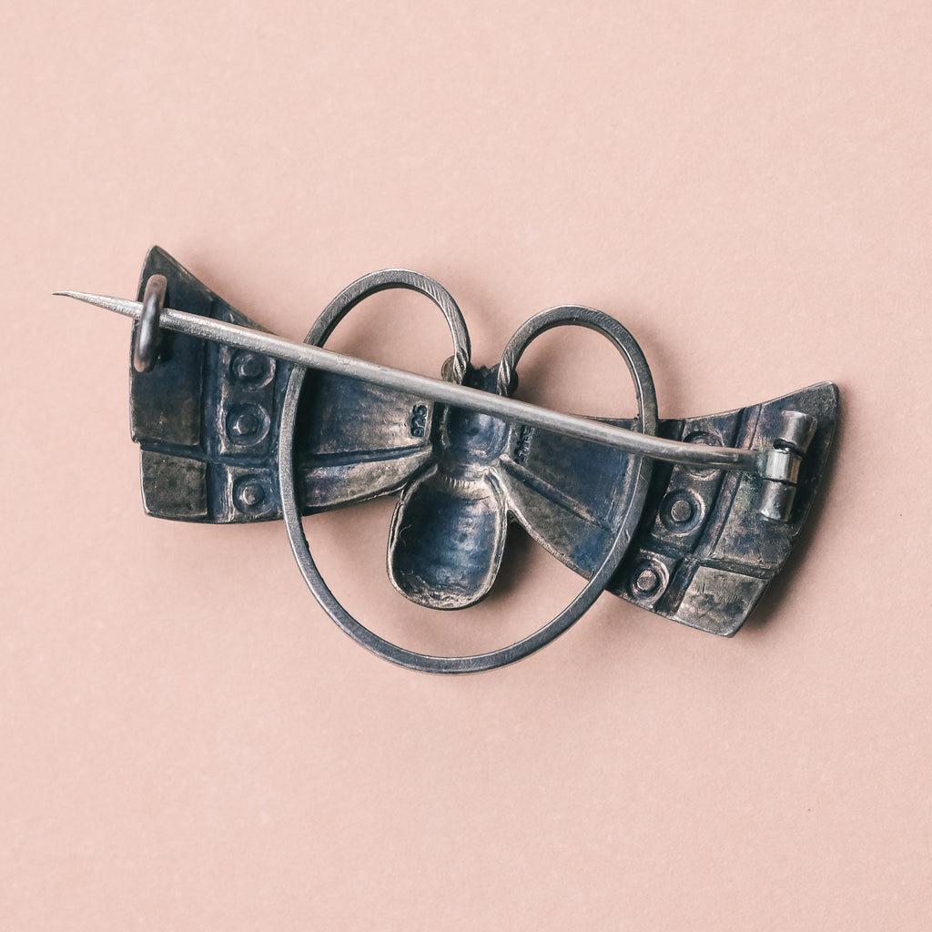 Jugendstil Enamelled Moth Brooch - Lost Owl Jewelry