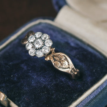 Late Victorian Flower Cluster Ring - Lost Owl Jewelry