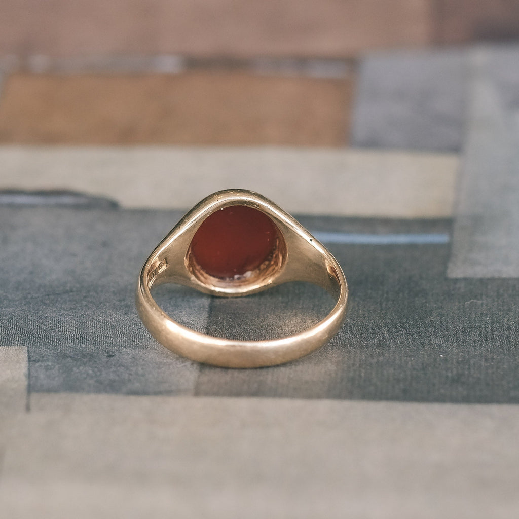 Little 1920s Sardonyx Signet Ring - Lost Owl Jewelry