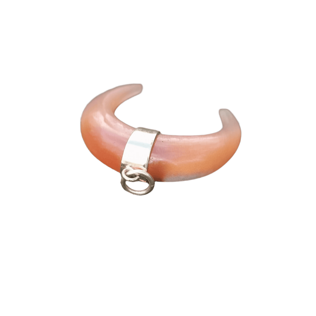 Lost Owl Carnelian Crescent Pendant - Lost Owl Jewelry