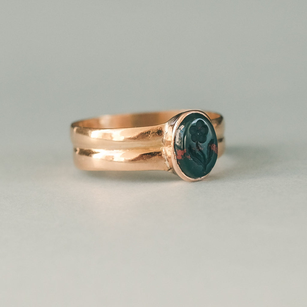 Lost Owl Forget - Me - Not Signet Ring - Lost Owl Jewelry