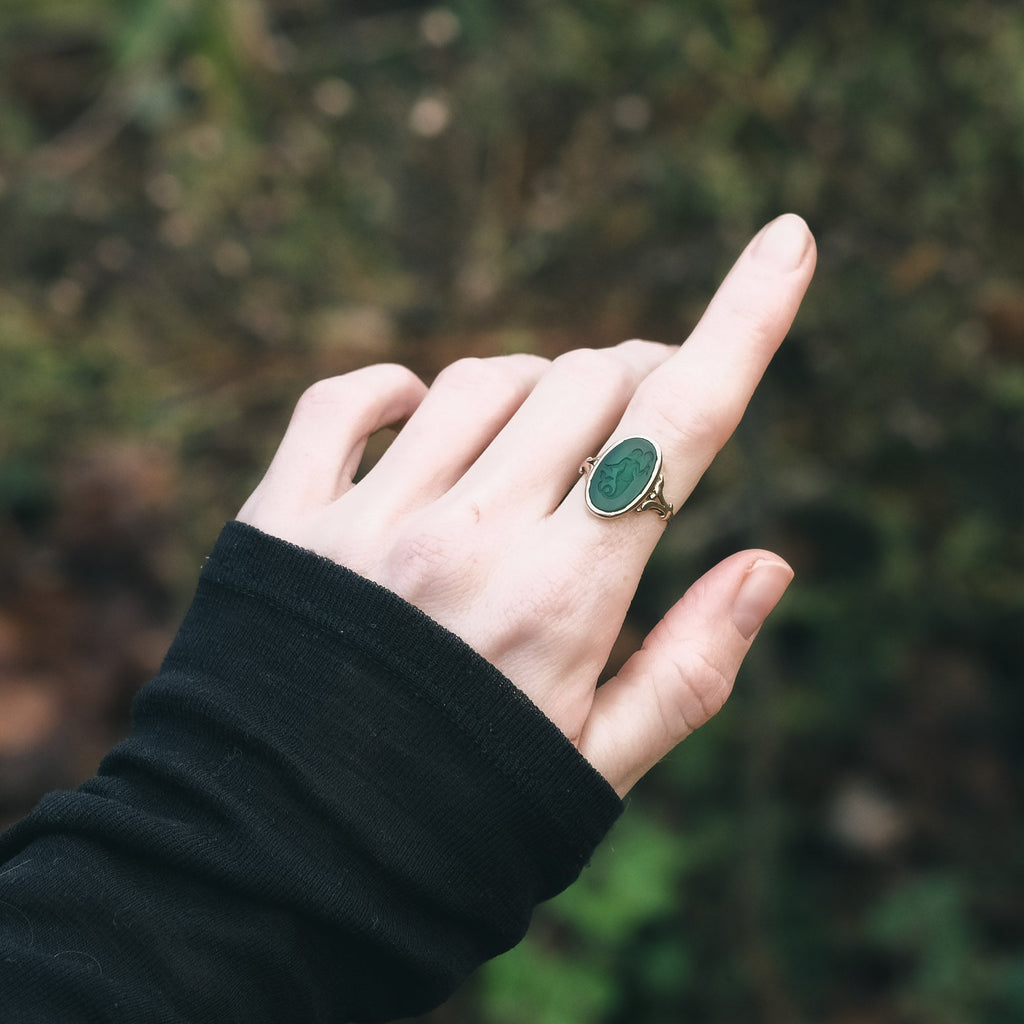 Lost Owl Mermaid Signet Ring - Lost Owl Jewelry