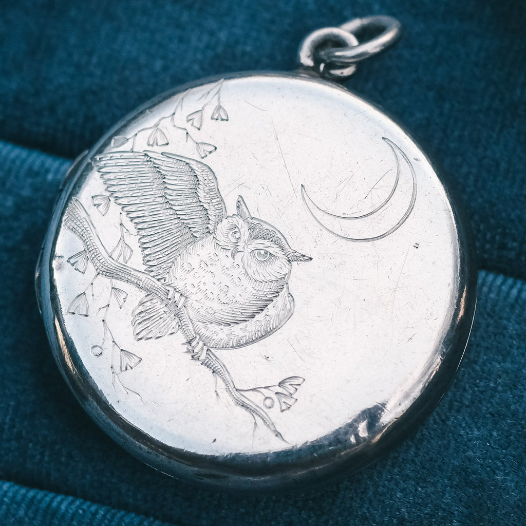 Lost Owl of Minerva Locket - Lost Owl Jewelry