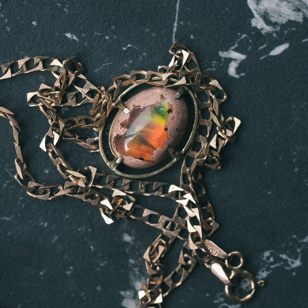 Lost Owl Opal Eye Necklace - Lost Owl Jewelry