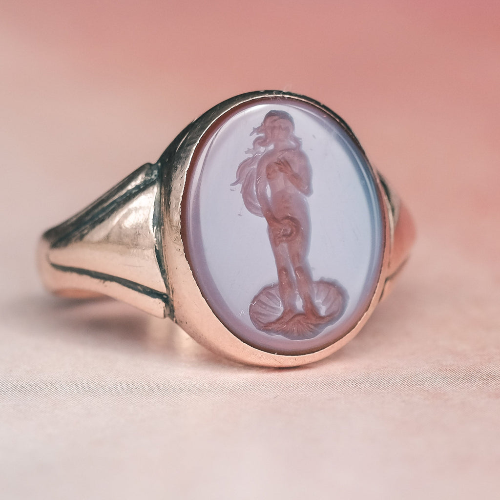 Lost Owl 'The Birth of Venus' Intaglio Ring - Lost Owl Jewelry