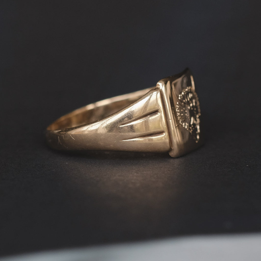 Lost Owl Triceraptos Signet Ring - Lost Owl Jewelry