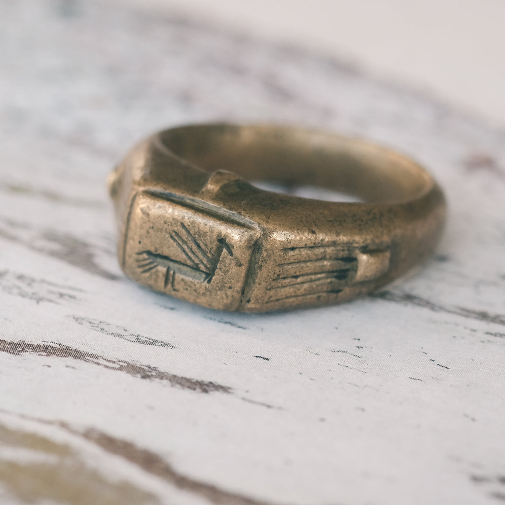 Medieval Bird Intaglio Signet Ring - Lost Owl Jewelry