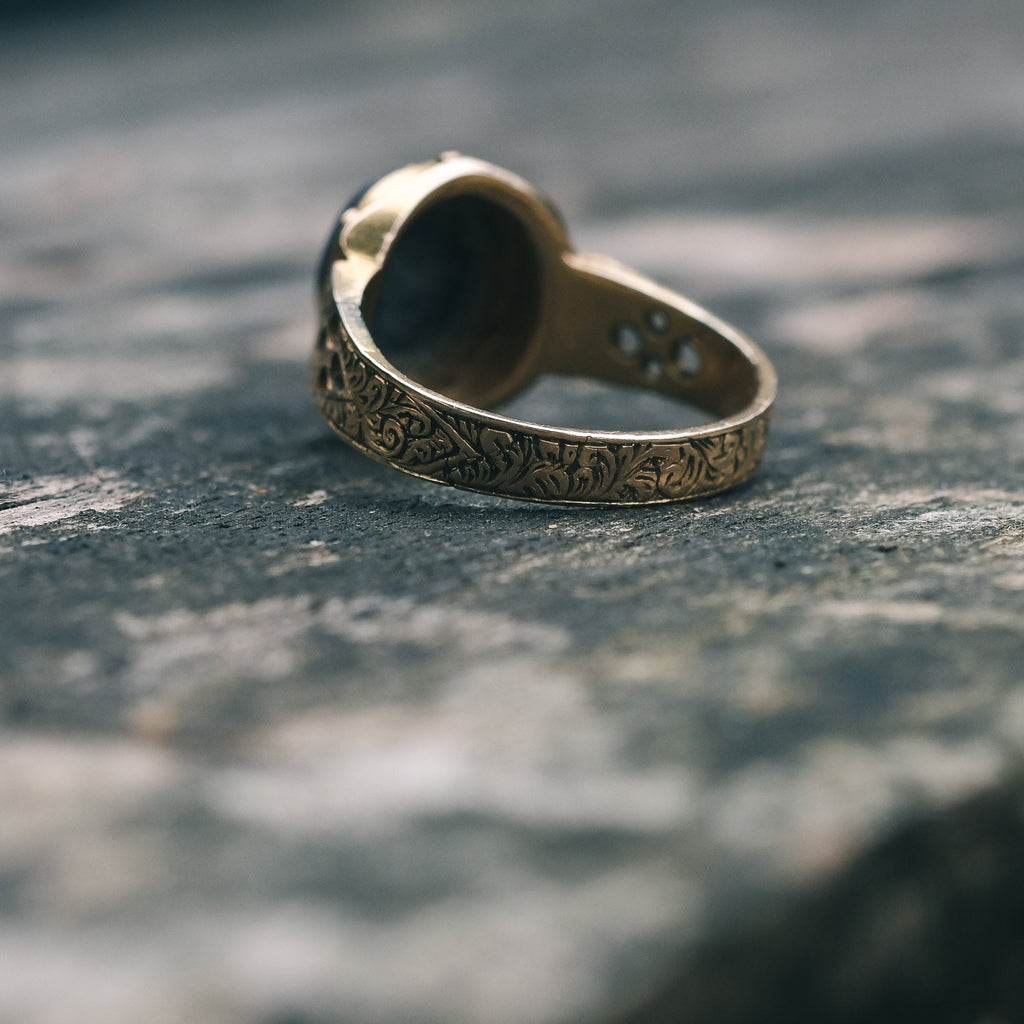 Medieval Revival Lapis Ring - Lost Owl Jewelry