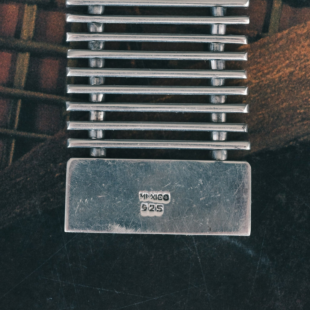 Mexican Modernist Silver Cuff - Lost Owl Jewelry