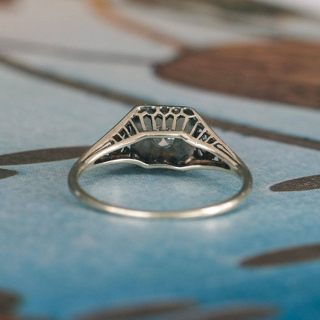 Mid - Century Diamond Solitaire Ring - Lost Owl Jewelry