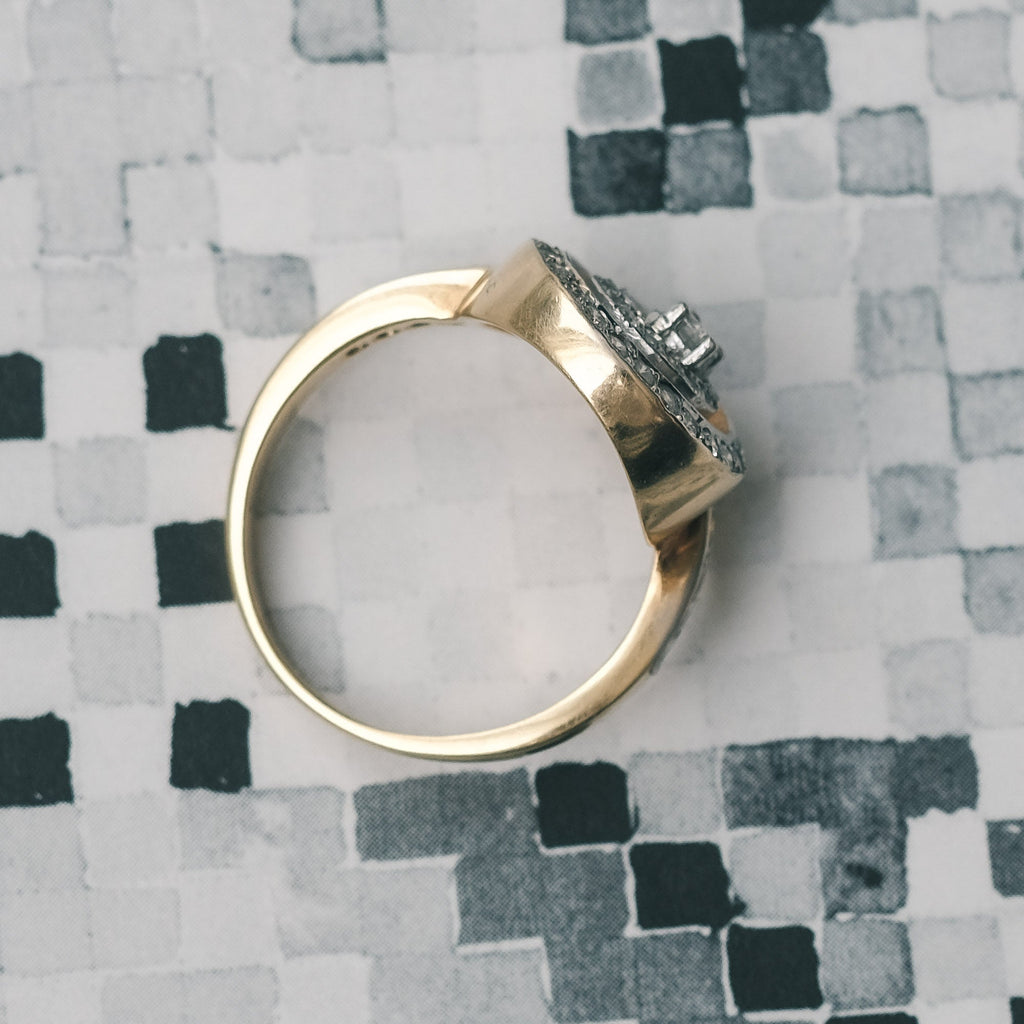 Mid - Century Diamond Spiral Ring - Lost Owl Jewelry