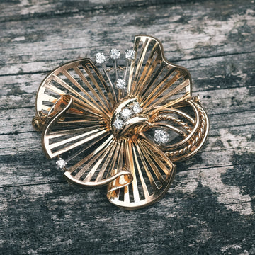 Mid - Century Modern Ribbon Brooch - Lost Owl Jewelry