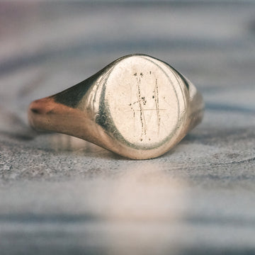 Mid - Century Oval Signet Ring - Lost Owl Jewelry