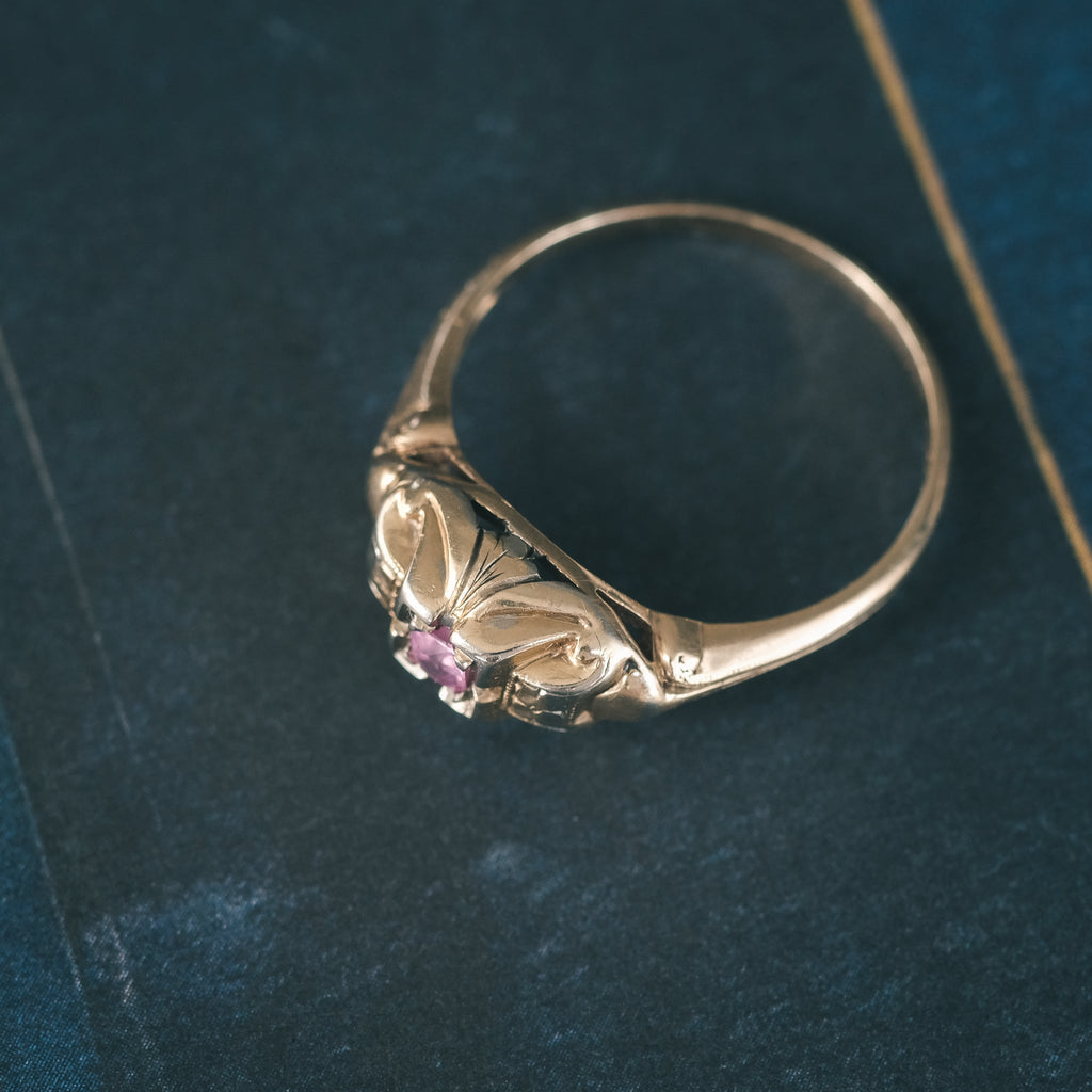 Mid - Century Pink Sapphire Ring - Lost Owl Jewelry