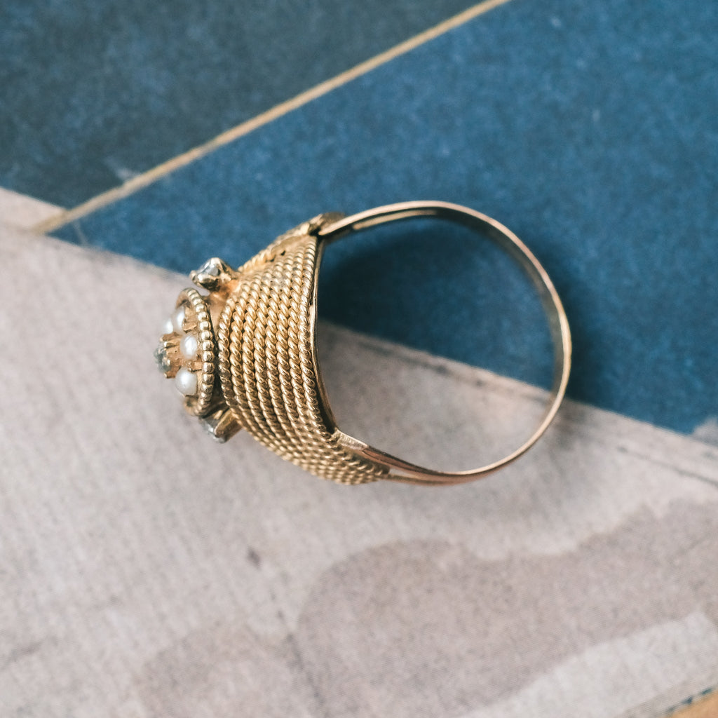 Mid - Century Ropework Ring - Lost Owl Jewelry