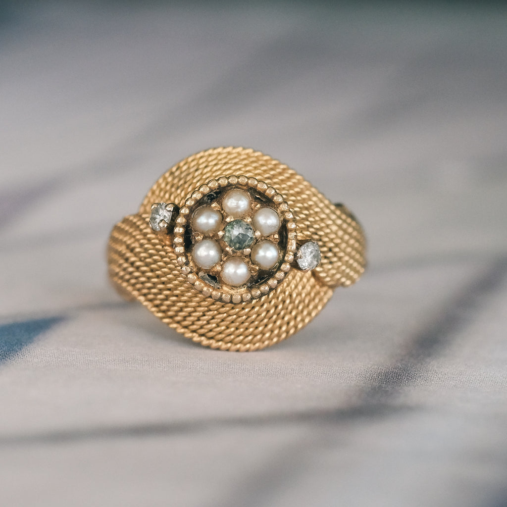 Mid - Century Ropework Ring - Lost Owl Jewelry