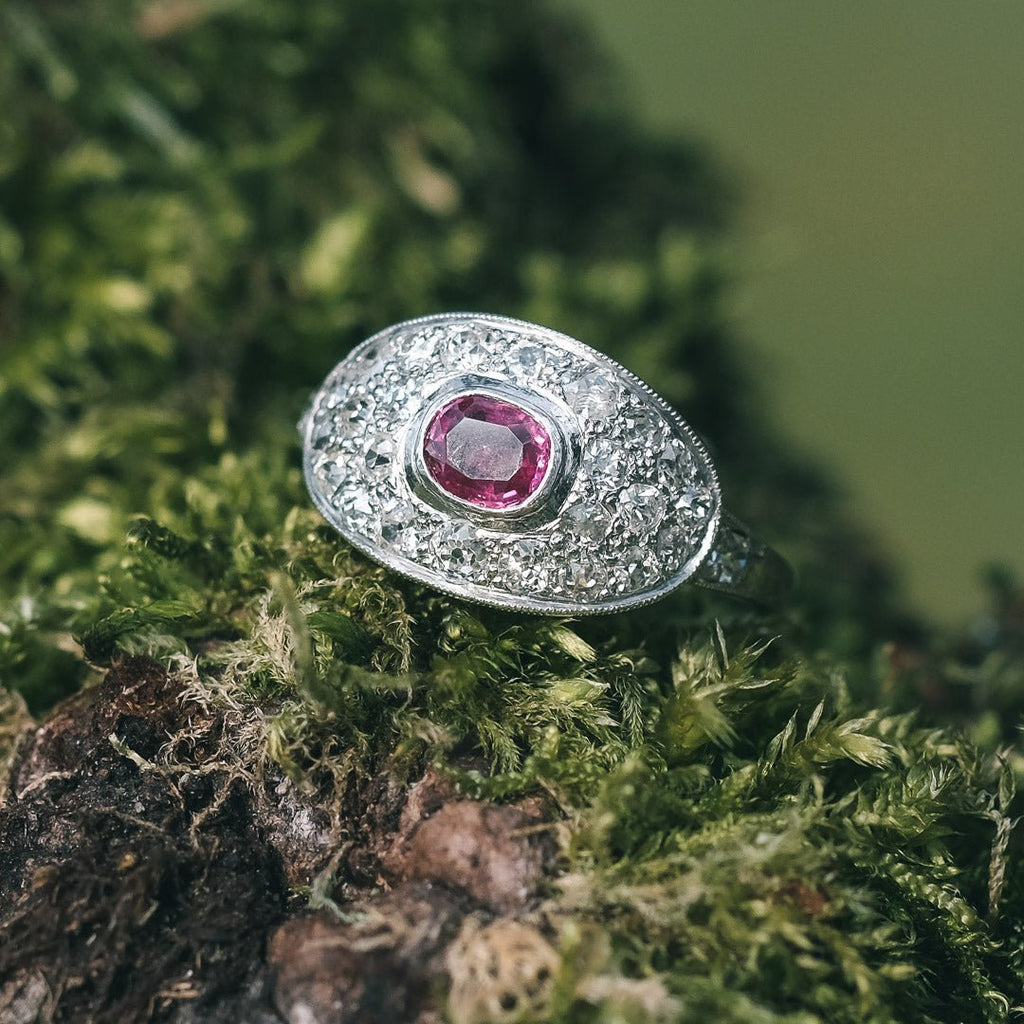 Mid - Century Ruby Bombé Ring - Lost Owl Jewelry