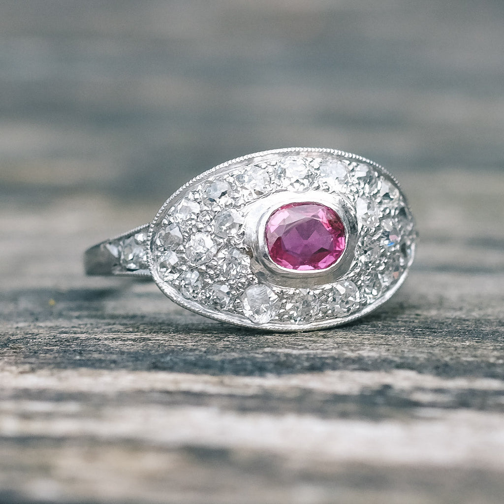 Mid - Century Ruby Bombé Ring - Lost Owl Jewelry