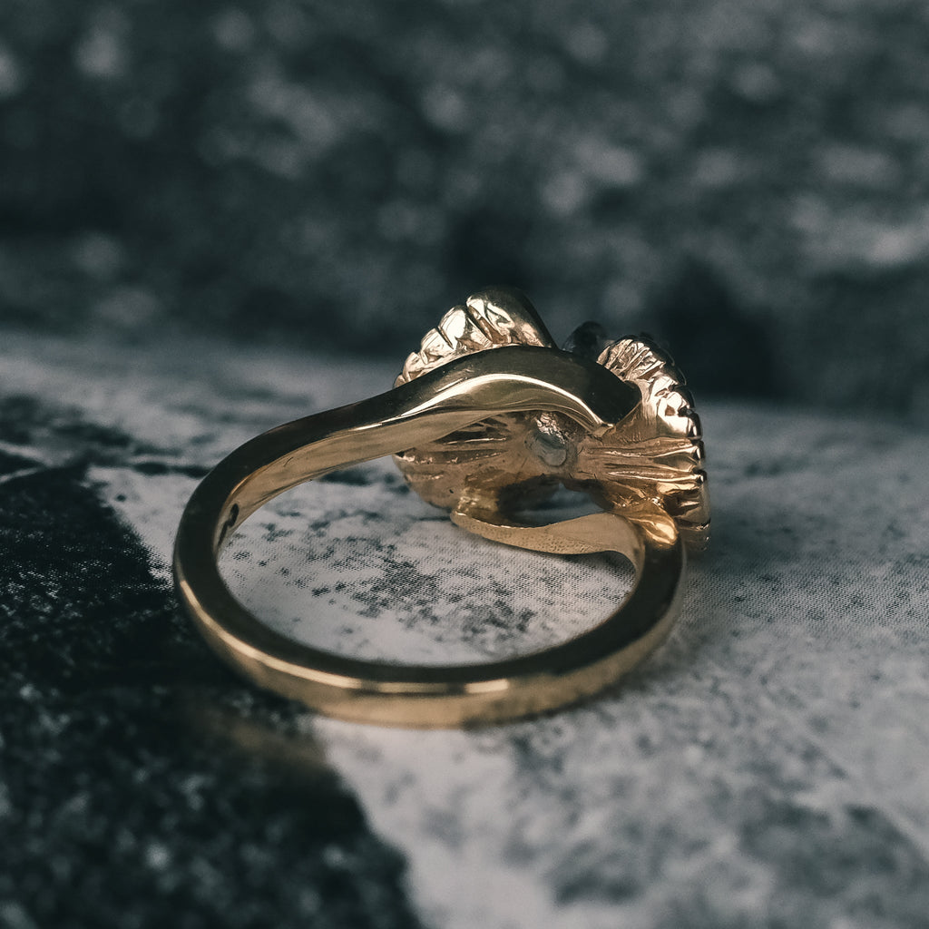 Mid-Century Scallop Shell Ring - Lost Owl Jewelry