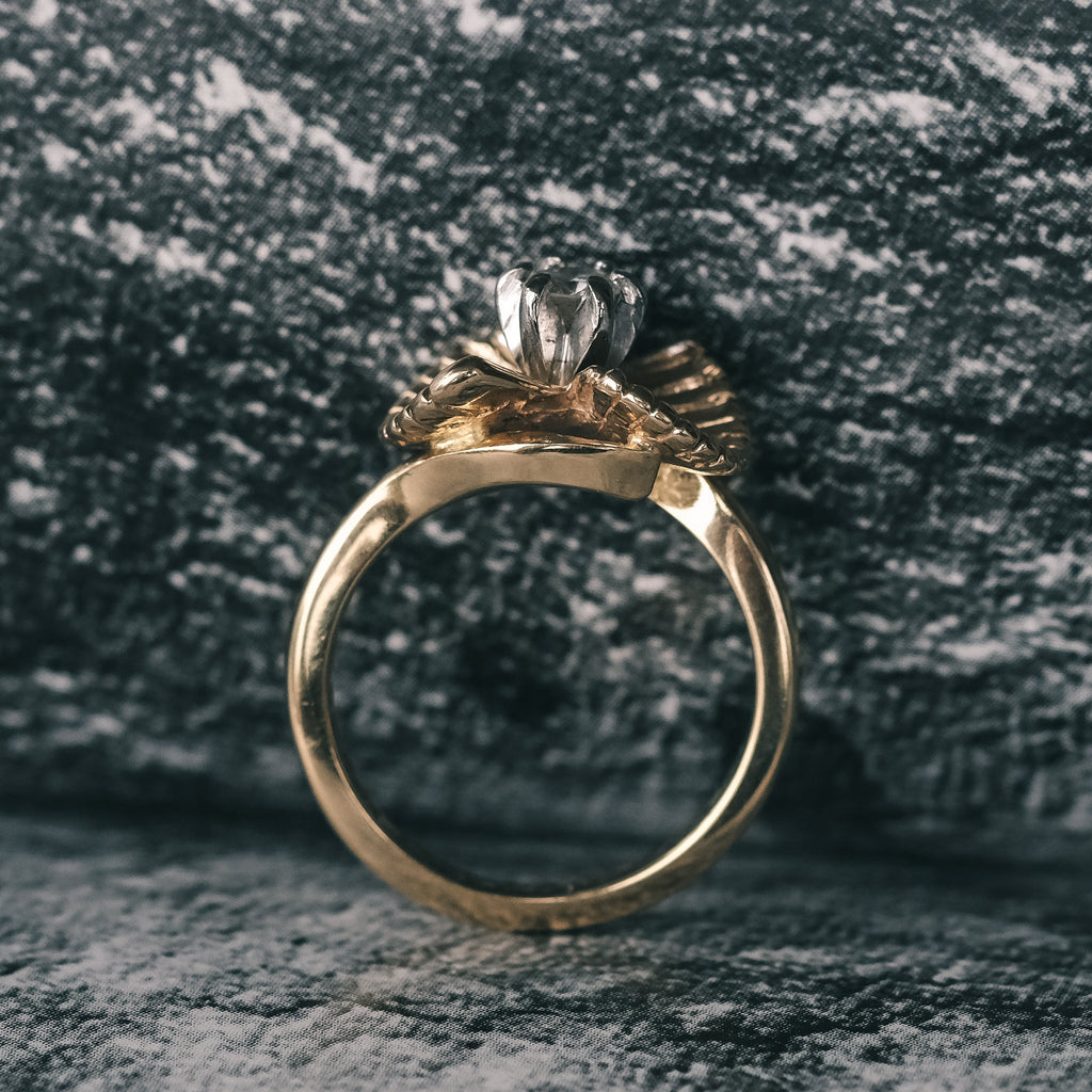 Mid-Century Scallop Shell Ring - Lost Owl Jewelry